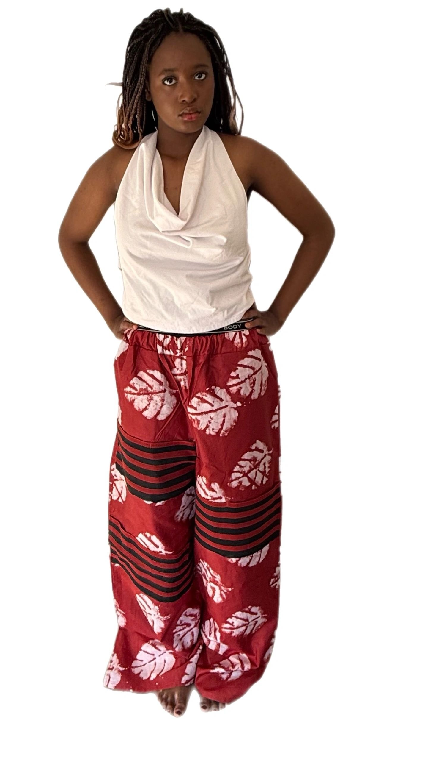 Adire and Aso Oke Strip Pant - Image 2