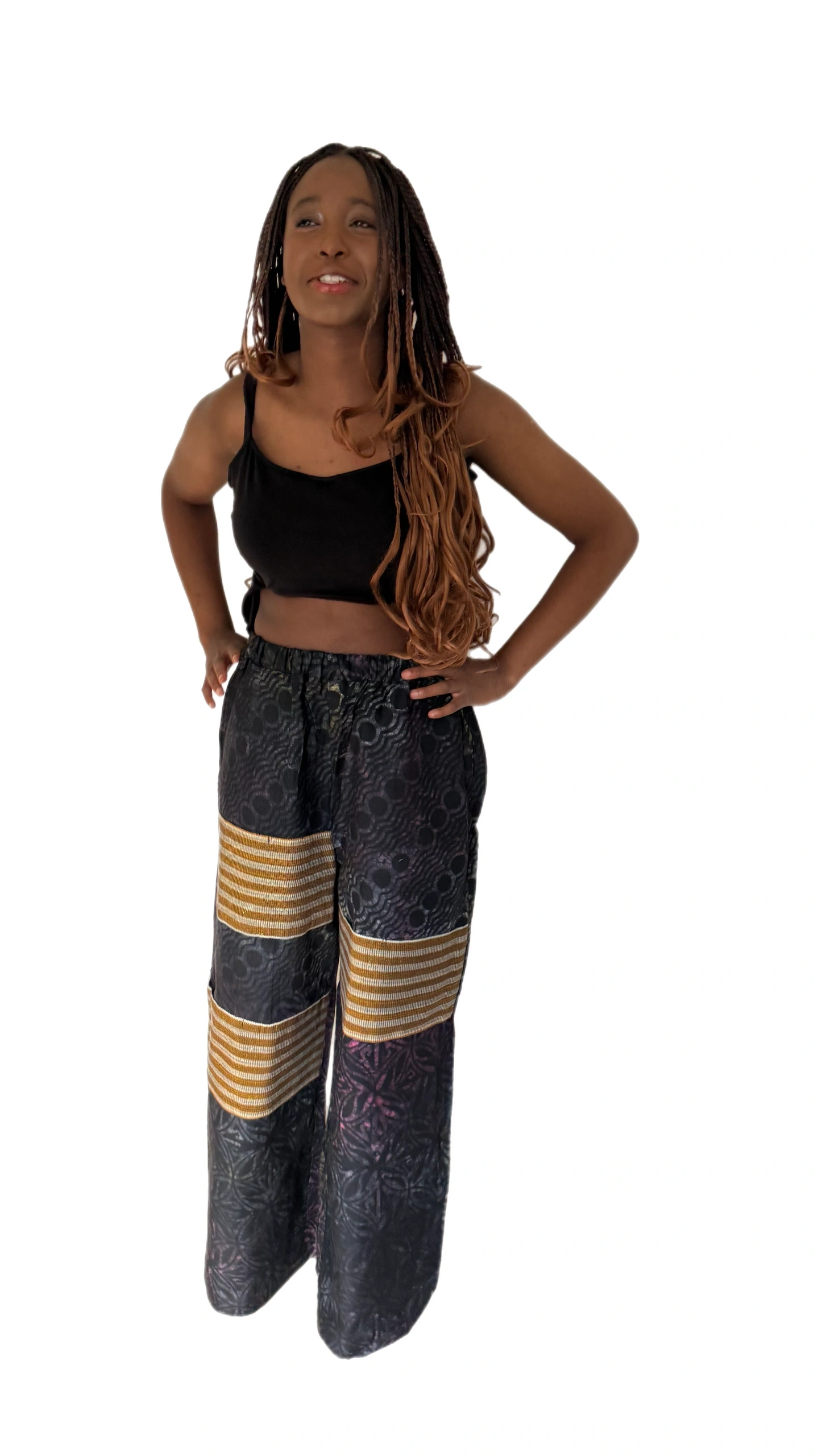 Adire and Aso Oke Strip Pant - Image 3