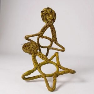 Star Natural Raffia Earring