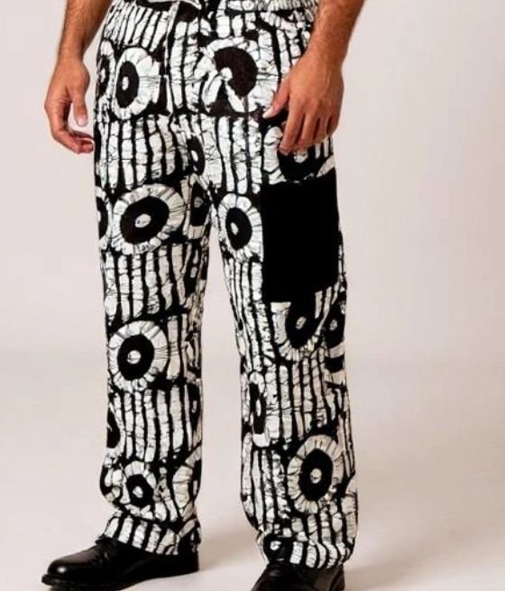 Ankara Cargo Trouser with Aso Oke - Image 6