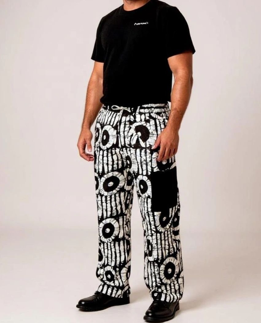 Ankara Cargo Trouser with Aso Oke - Image 4