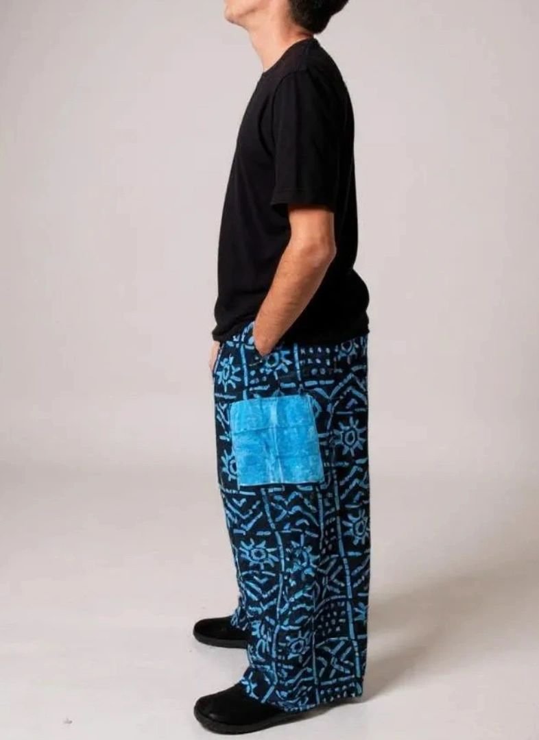 Ankara Cargo Trouser with Aso Oke - Image 2