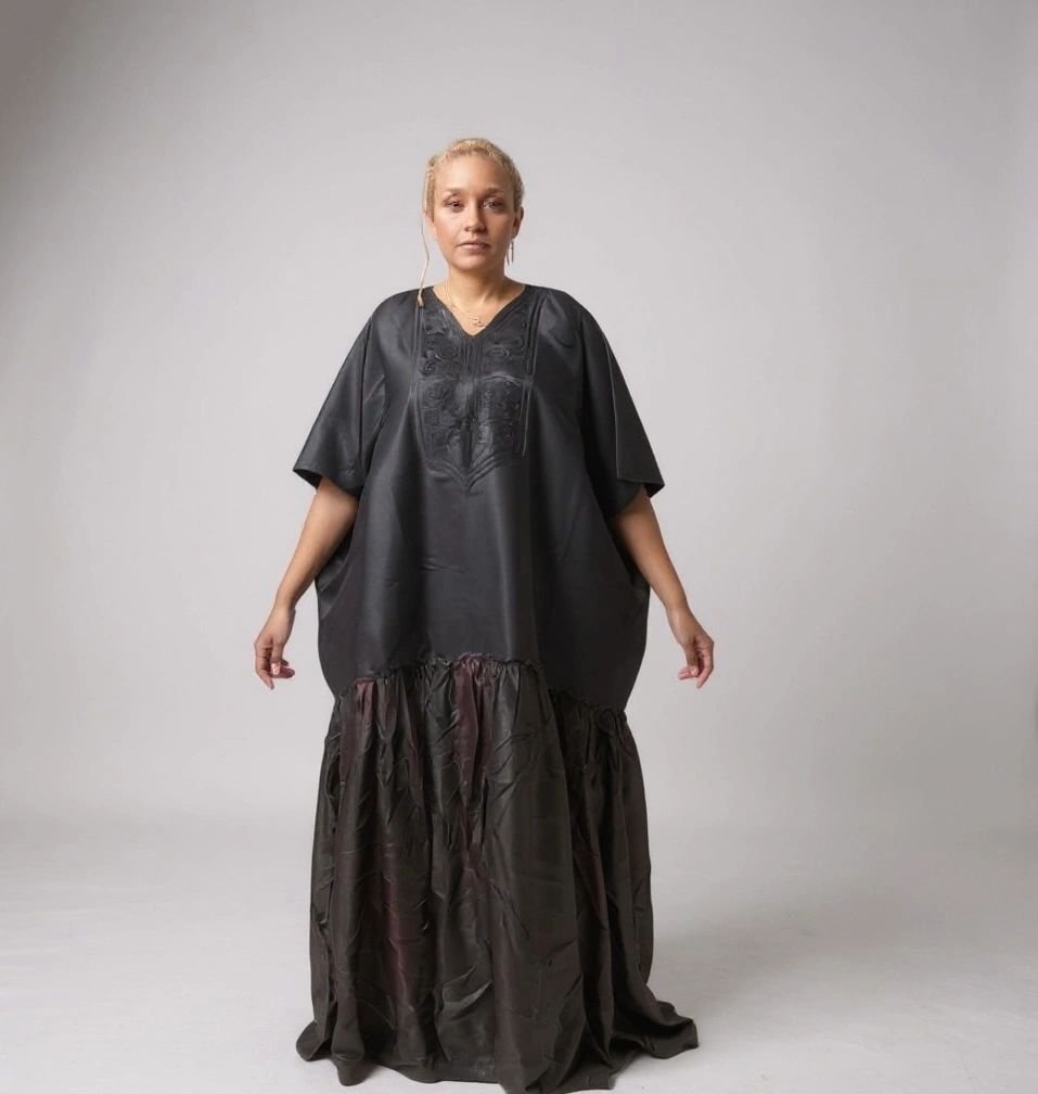 Embroidered Silk Adire Boubou