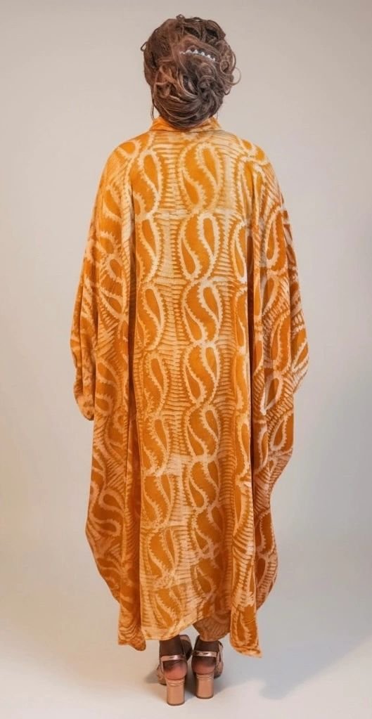 Adire Maxi Shirt Dress with Kembe Pant Set - Image 5