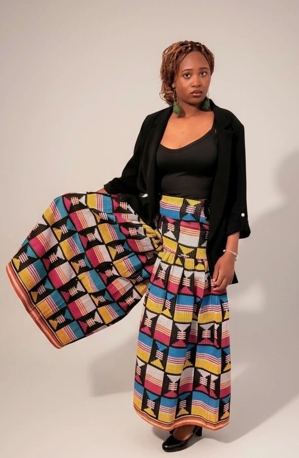 Adaora Akwete Wide-Leg Statement Pants