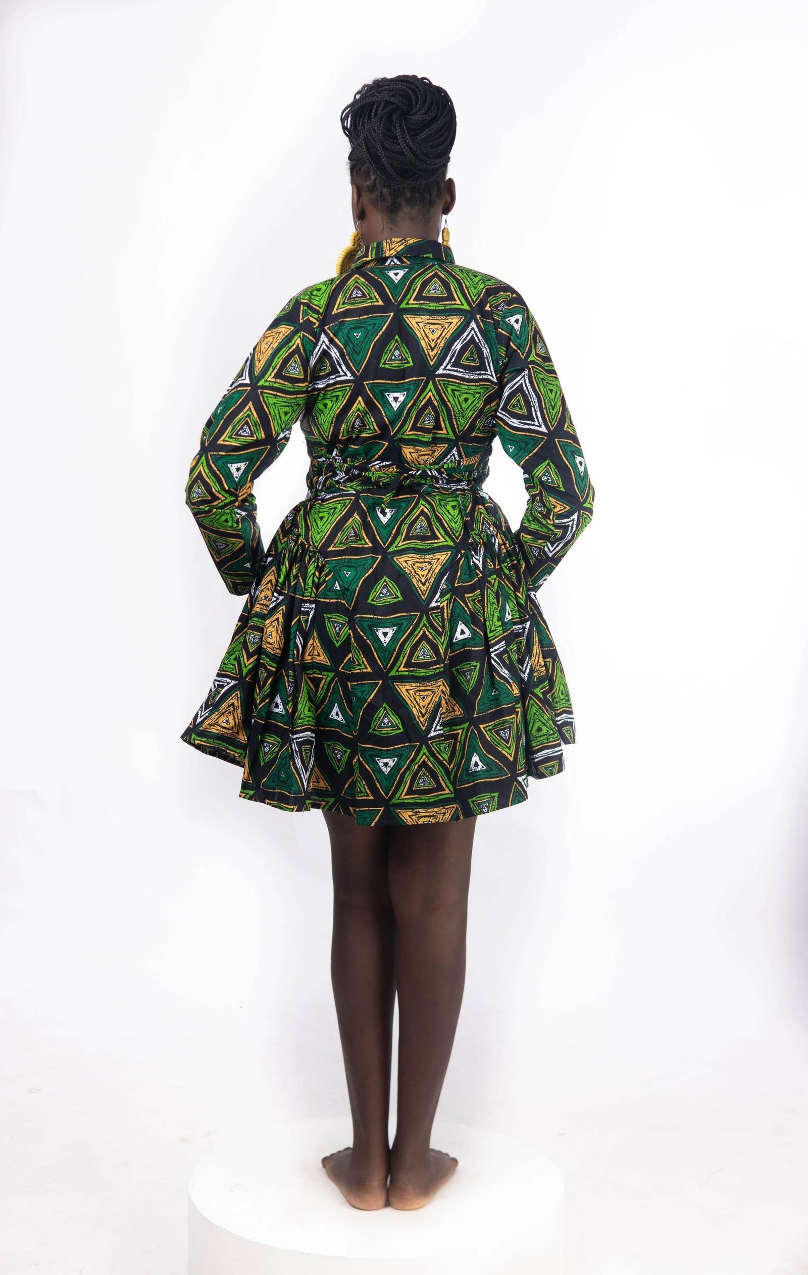Ankara Dress with Side Ruffles - Image 7