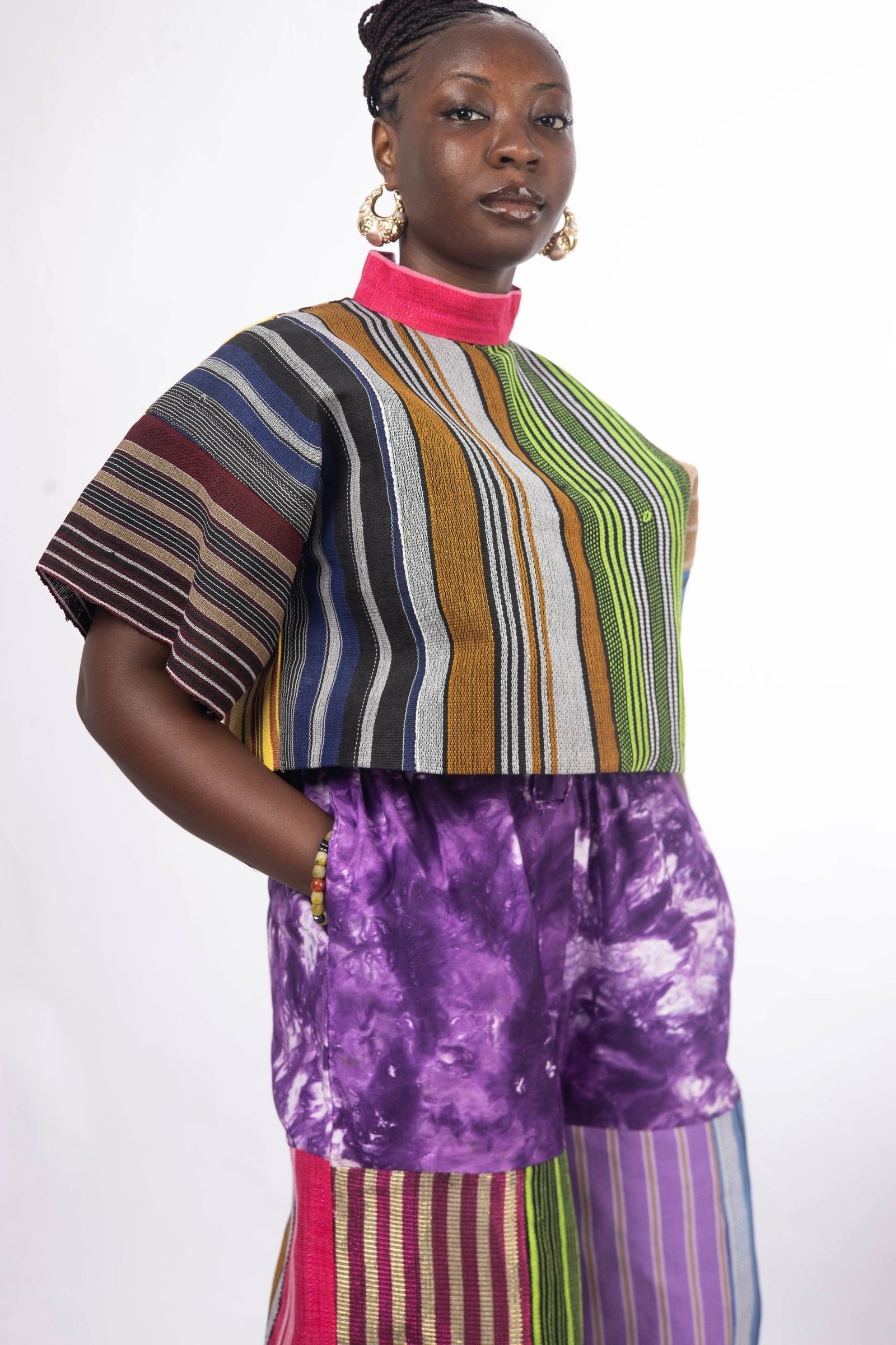 Aso Oke Collage Top - Image 2