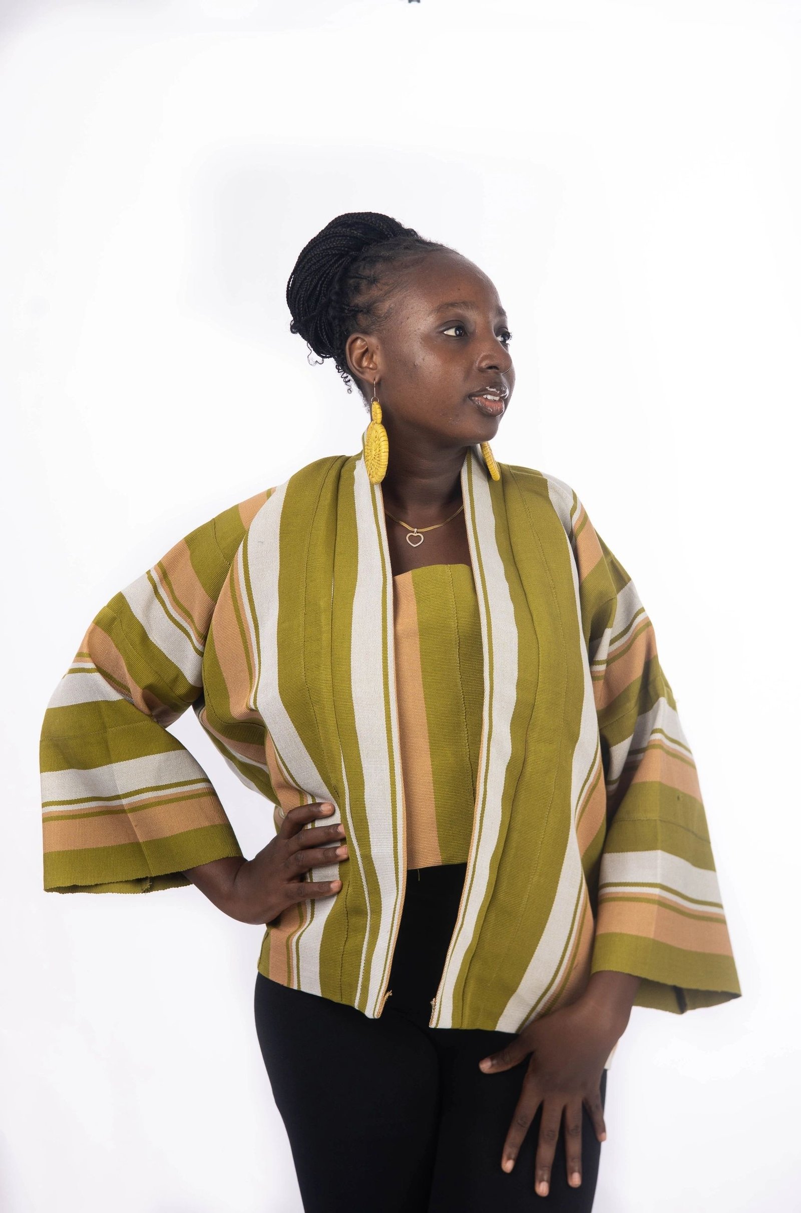Aso Oke Jacket and Crop Top - Image 4