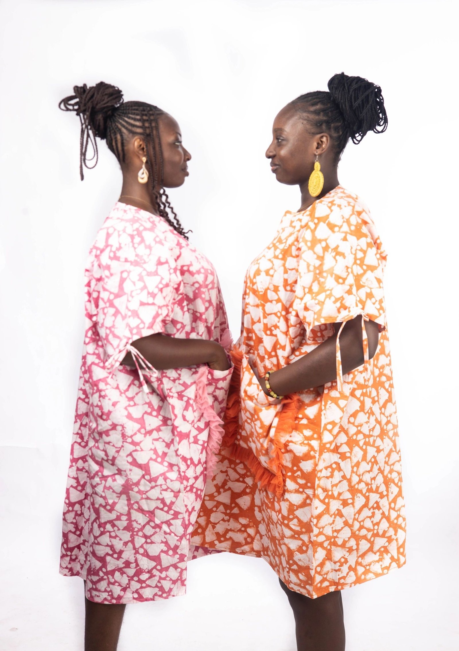 Adire Short Dress with Front Pockets - Image 5