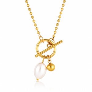 Golden Keepsake Pearl Necklace