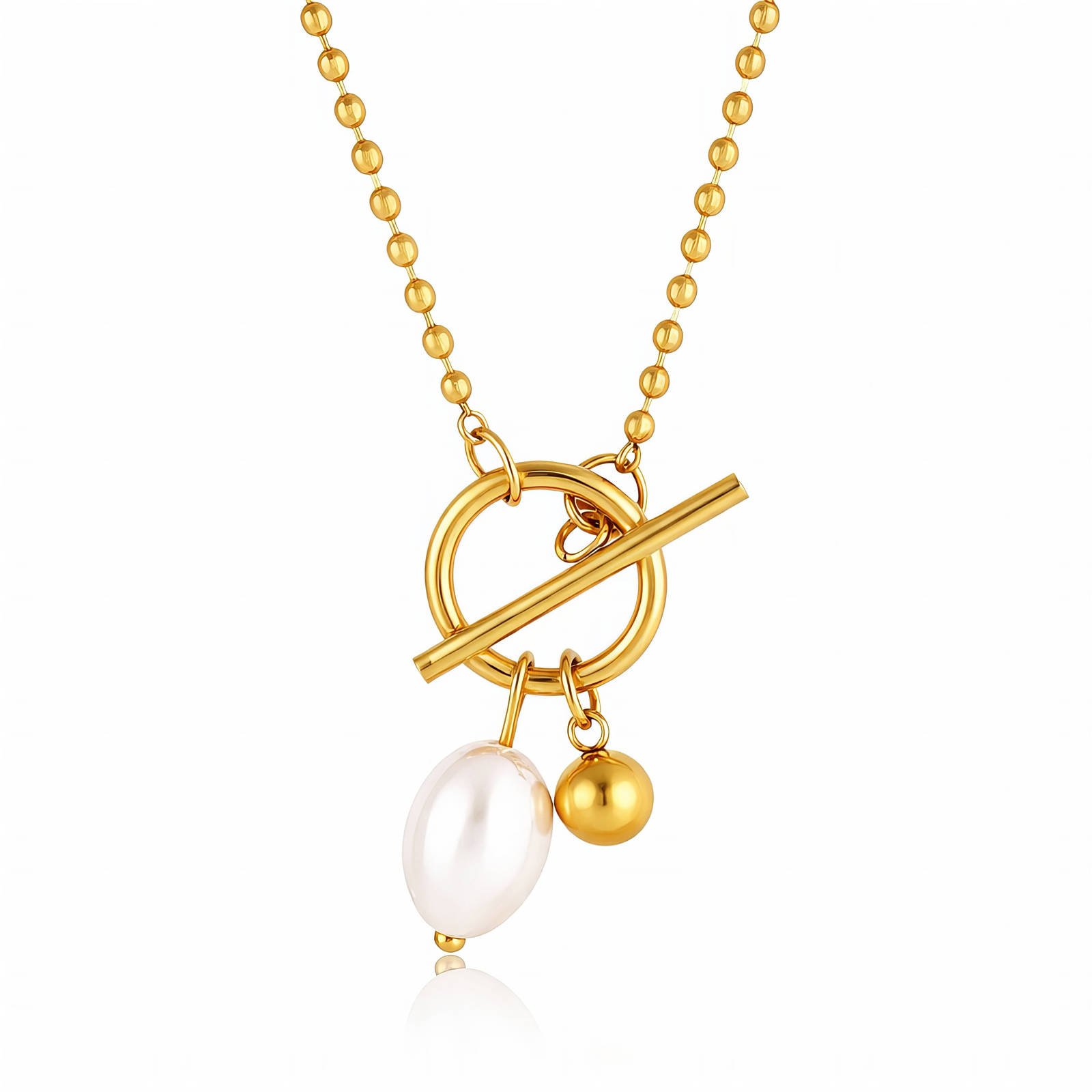 Golden Keepsake Pearl Necklace