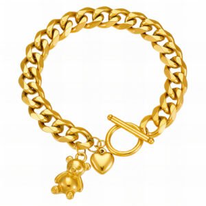 Golden Sweetheart Charm Bracelet