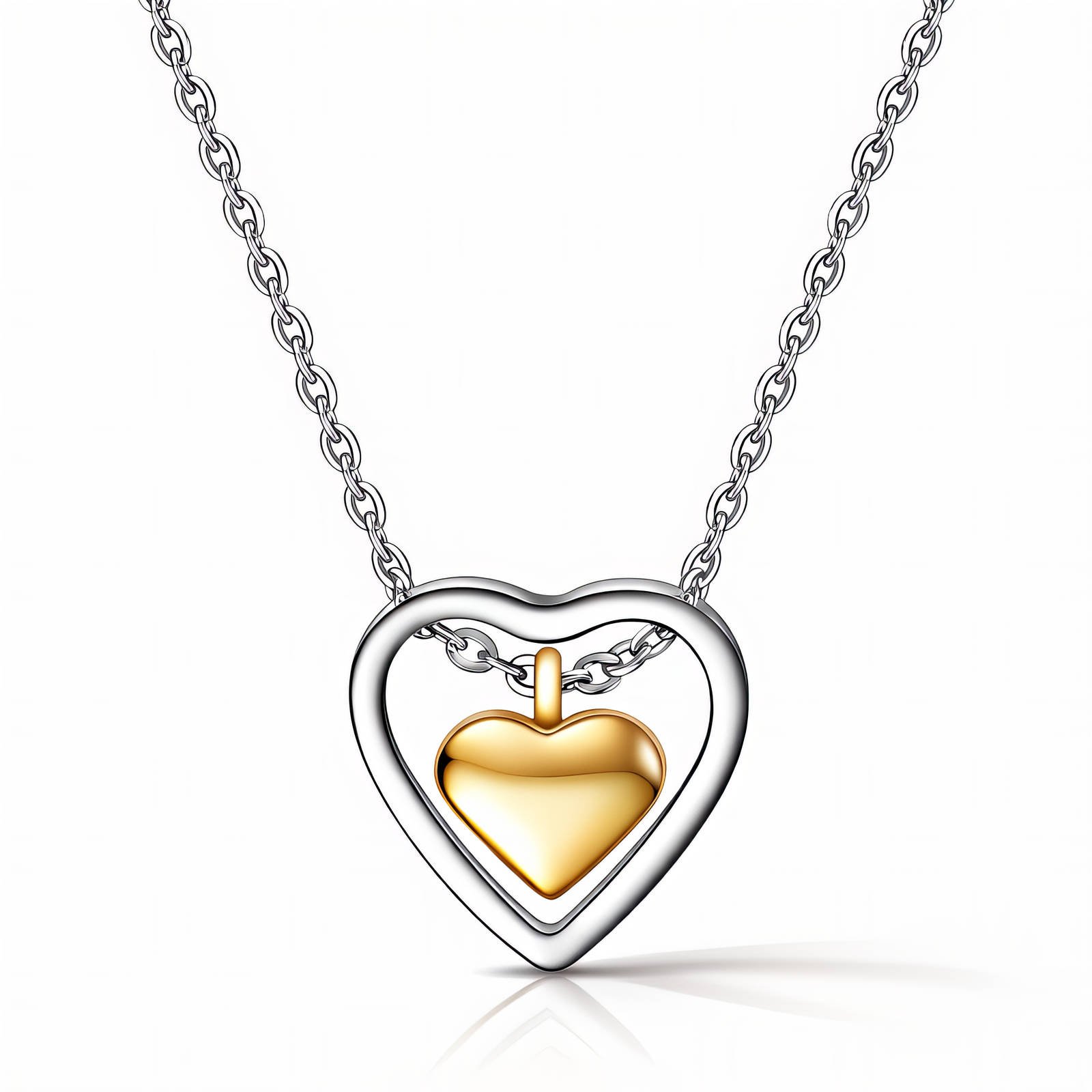 Two Hearts Together Necklace